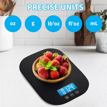 Mint Green Kitchen Scale, 11 lb x 1g, Tare & Backlit Display