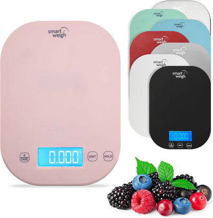 Mint Green Kitchen Scale, 11 lb x 1g, Tare & Backlit Display