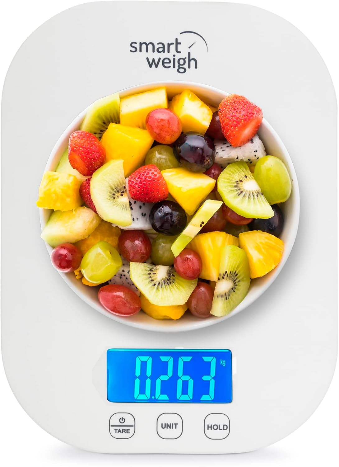Mint Green Kitchen Scale, 11 lb x 1g, Tare & Backlit Display