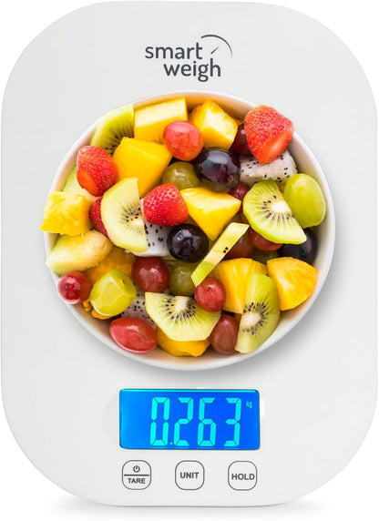 Mint Green Kitchen Scale, 11 lb x 1g, Tare & Backlit Display