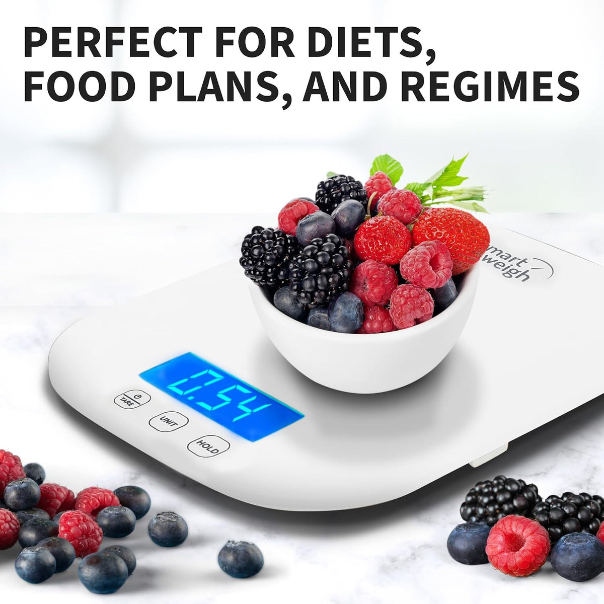 Mint Green Kitchen Scale, 11 lb x 1g, Tare & Backlit Display