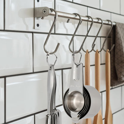 Stainless Steel Measuring Spoons Set of 6, Narrow Design