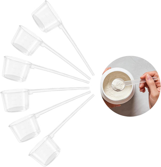 6-Pack 5g Scoop for Creatine – White Measuring Spoons Calibrated for Creatine Monohydrate Powder – Accurate 5 Gram Portion Scoop for Supplements, Pre-Workout, Gym, and Fitness