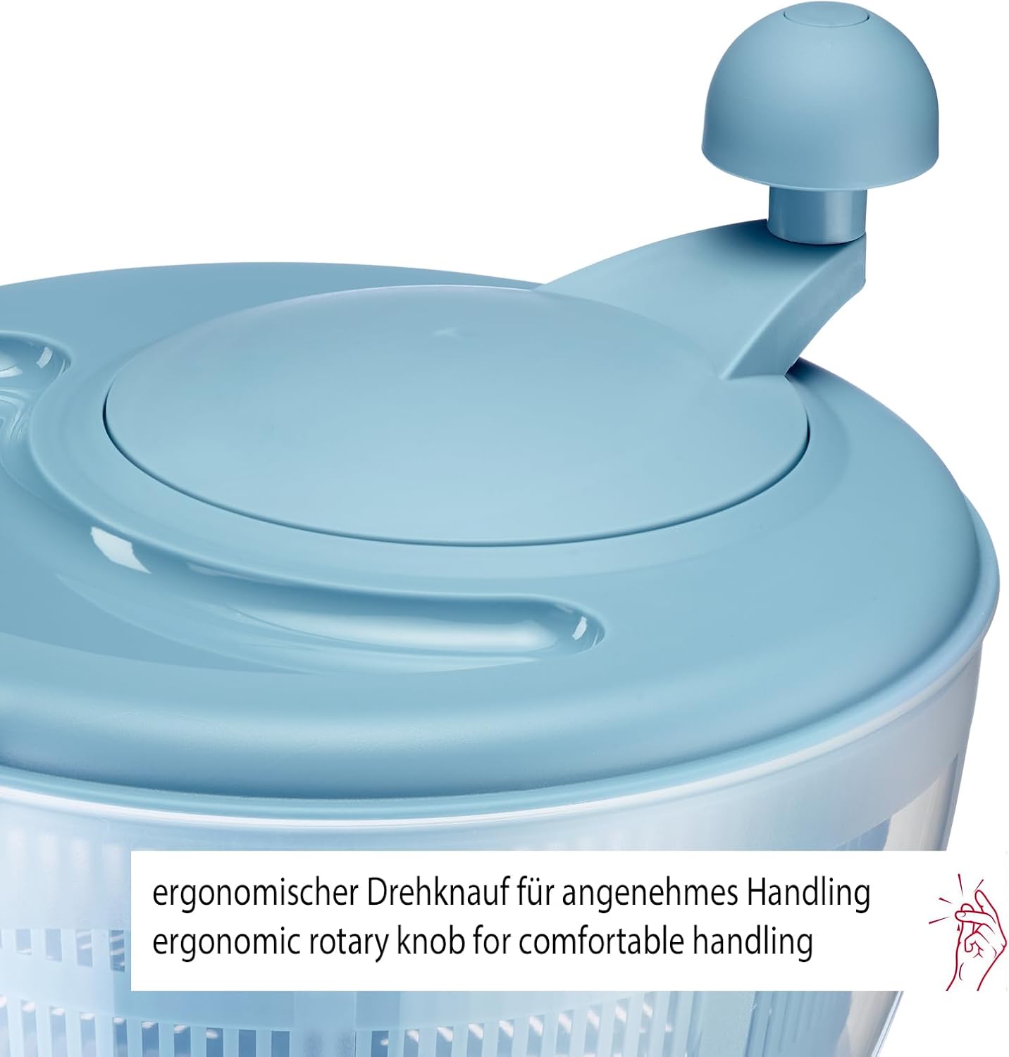 Germany Vegetable and Salad Spinner with Pouring Spout (Red/Clear)