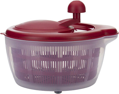 Germany Vegetable and Salad Spinner with Pouring Spout (Red/Clear)