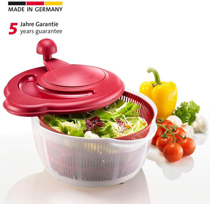 Germany Vegetable and Salad Spinner with Pouring Spout (Red/Clear)
