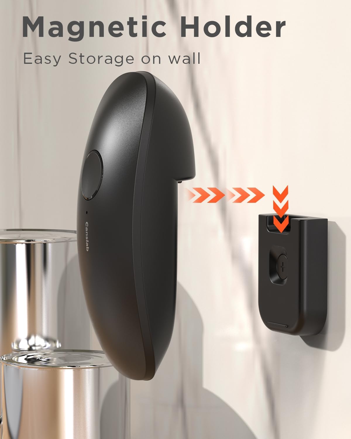 Ultrablde (Basic Version）_Rechargeable Electric Can Openers for Kitchen for Seniors with Arthritis- USB Battery Can Opener for Any Size Can - Smooth Edge, Handsfree, Wall Mountable Opener