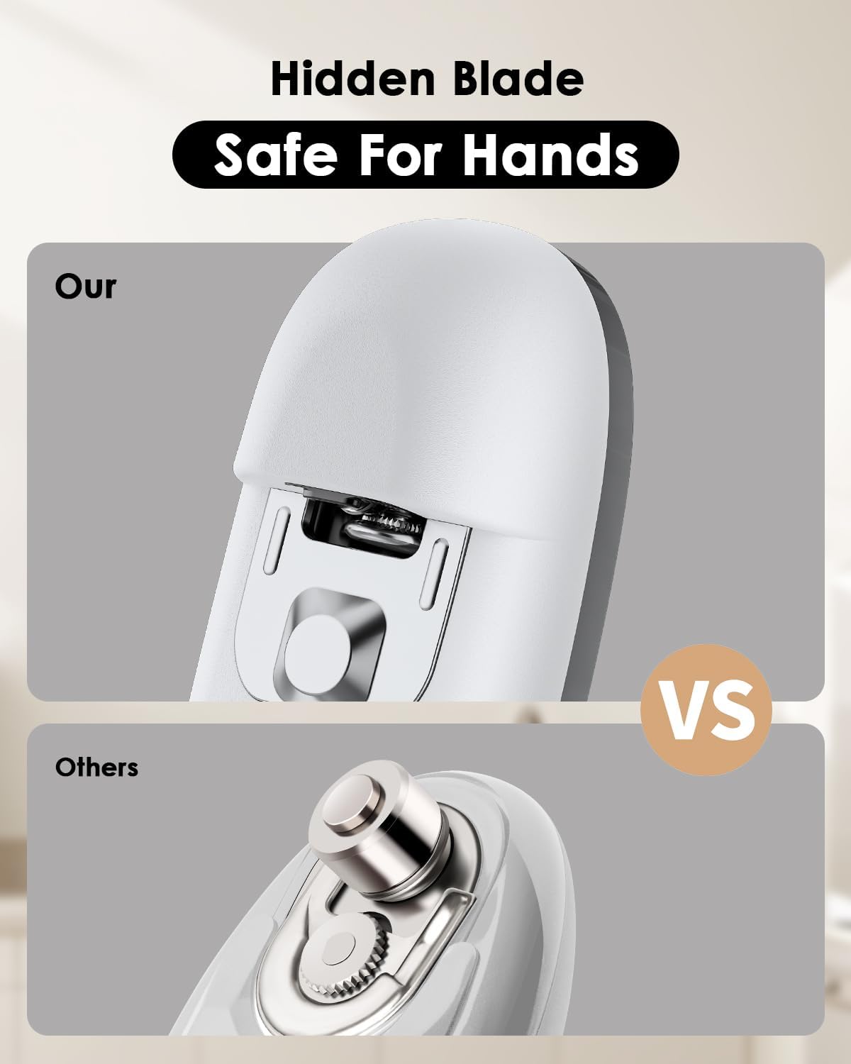 Ultrablde (Basic Version）_Rechargeable Electric Can Openers for Kitchen for Seniors with Arthritis- USB Battery Can Opener for Any Size Can - Smooth Edge, Handsfree, Wall Mountable Opener