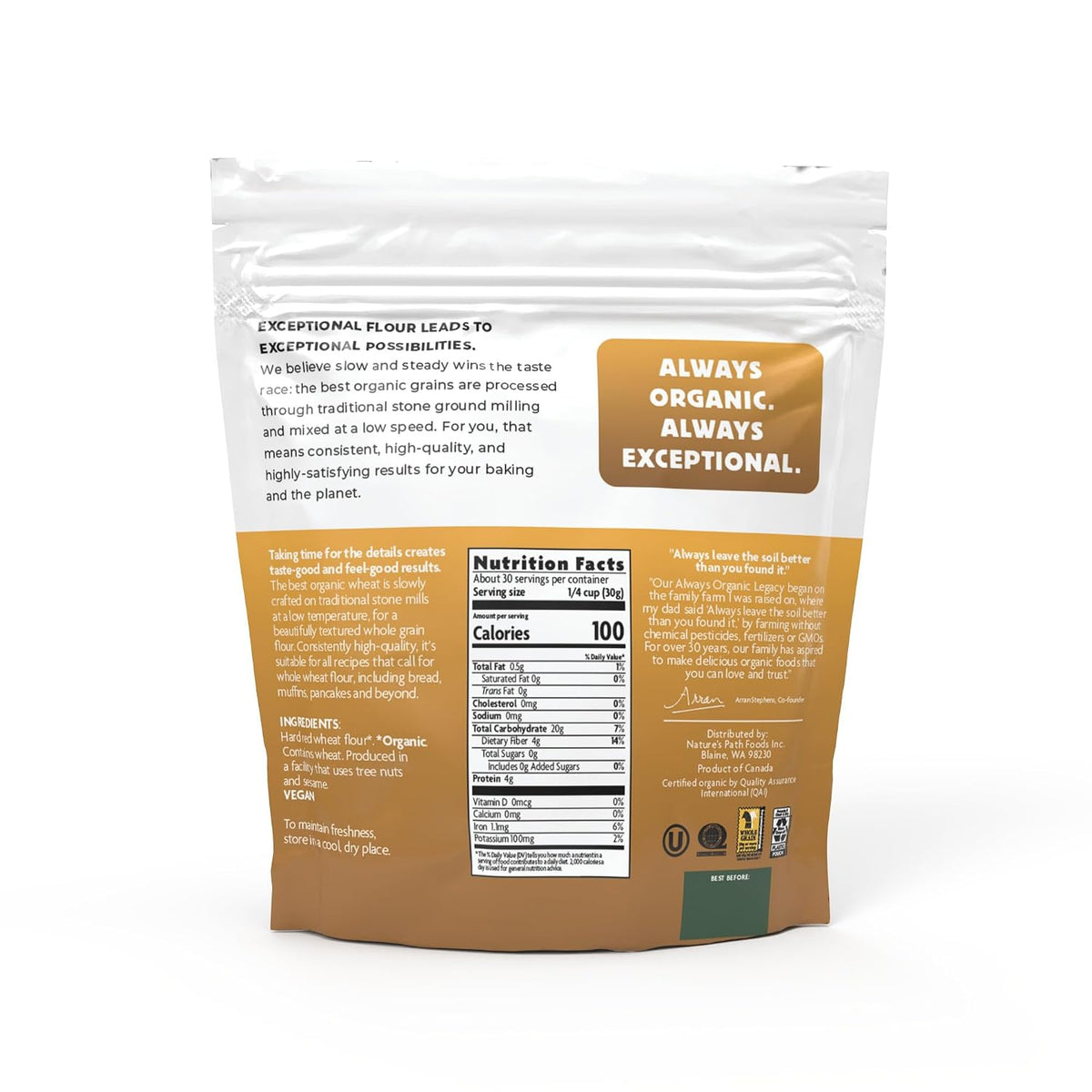 Organic Baker's Blend Flour, 32 oz (Pack of 1)
