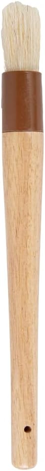 Pastry Tek 1 Boar Bristles Pastry Brush, 3 Inches Buttering Tool – Hardwood Handle, Built-In Hanging Hole, Wood Basting Applicator, Sturdy Ferrule, For Glazing And Basting