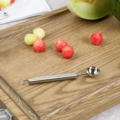 Stainless Steel Melon Baller - 6 Pack - German Standard Fruit Scooper, Ergonomic Grip, Dishwasher Safe - Fruit Baller For Watermelon, Cantaloupe, Butter, DIY Fruit Platter
