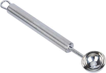 Stainless Steel Melon Baller - 6 Pack - German Standard Fruit Scooper, Ergonomic Grip, Dishwasher Safe - Fruit Baller For Watermelon, Cantaloupe, Butter, DIY Fruit Platter