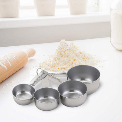 Magnetic Measuring Cups, 18/8 Stainless Steel, 5-Piece Set