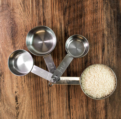 Magnetic Measuring Cups, 18/8 Stainless Steel, 5-Piece Set