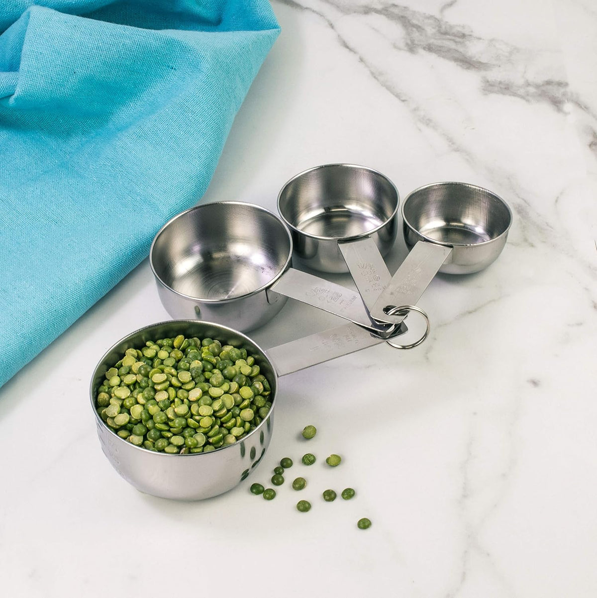 Magnetic Measuring Cups, 18/8 Stainless Steel, 5-Piece Set