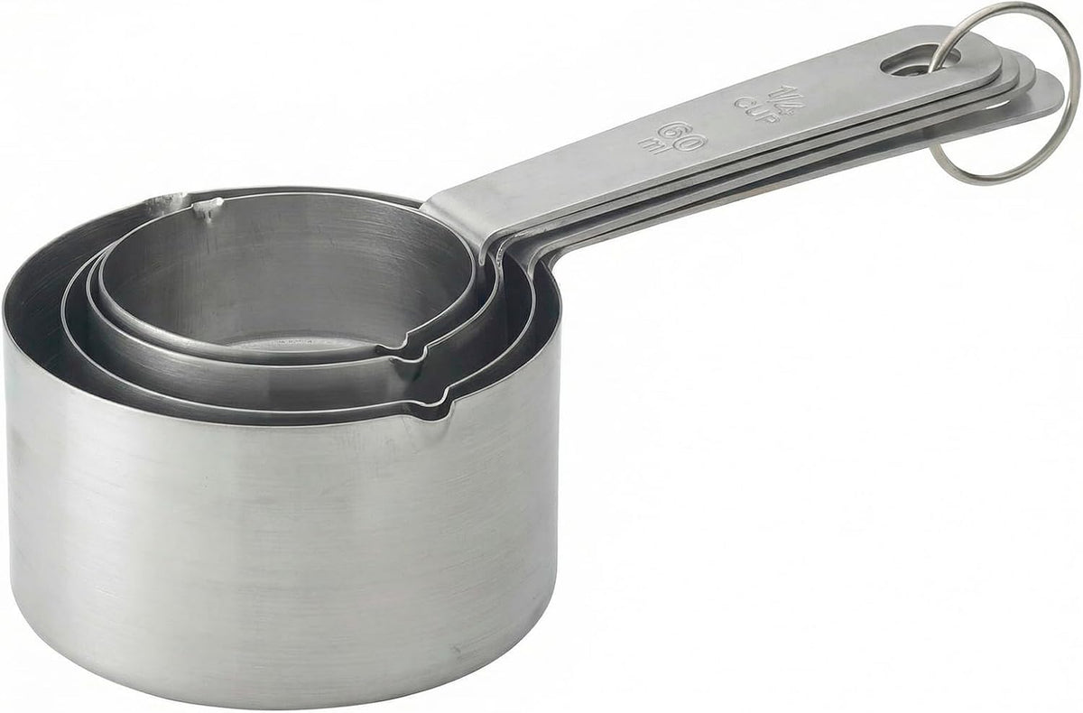 Magnetic Measuring Cups, 18/8 Stainless Steel, 5-Piece Set