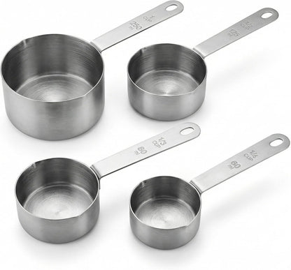 Magnetic Measuring Cups, 18/8 Stainless Steel, 5-Piece Set