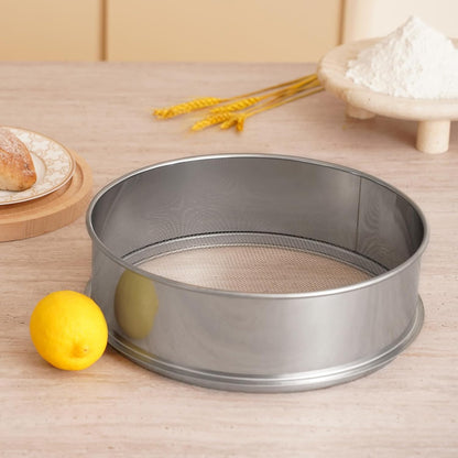 Flour Sieve, 10 Mesh Sifter, 304 Stainless Steel Food-grade Fine Mesh Strainer, Dia. 12.6" for Baking, 5 Sizes Mesh Hole for Mungbean, Rice, Pearl Powder