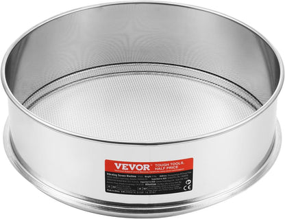 Flour Sieve, 10 Mesh Sifter, 304 Stainless Steel Food-grade Fine Mesh Strainer, Dia. 12.6" for Baking, 5 Sizes Mesh Hole for Mungbean, Rice, Pearl Powder