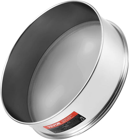 Flour Sieve, 10 Mesh Sifter, 304 Stainless Steel Food-grade Fine Mesh Strainer, Dia. 12.6" for Baking, 5 Sizes Mesh Hole for Mungbean, Rice, Pearl Powder