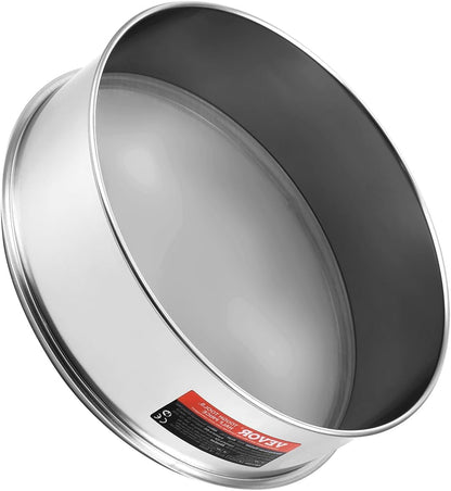 Flour Sieve, 10 Mesh Sifter, 304 Stainless Steel Food-grade Fine Mesh Strainer, Dia. 12.6" for Baking, 5 Sizes Mesh Hole for Mungbean, Rice, Pearl Powder