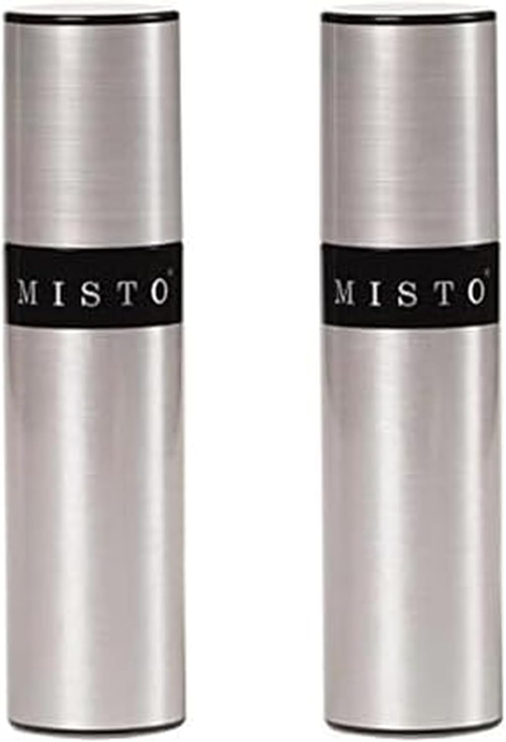 Gourmet Olive Oil Sprayer Set of 2 Aluminum Bottles - Refillable Pump Mister for Cooking, Salads, Grilling - 3.2 oz Each, No Propellants