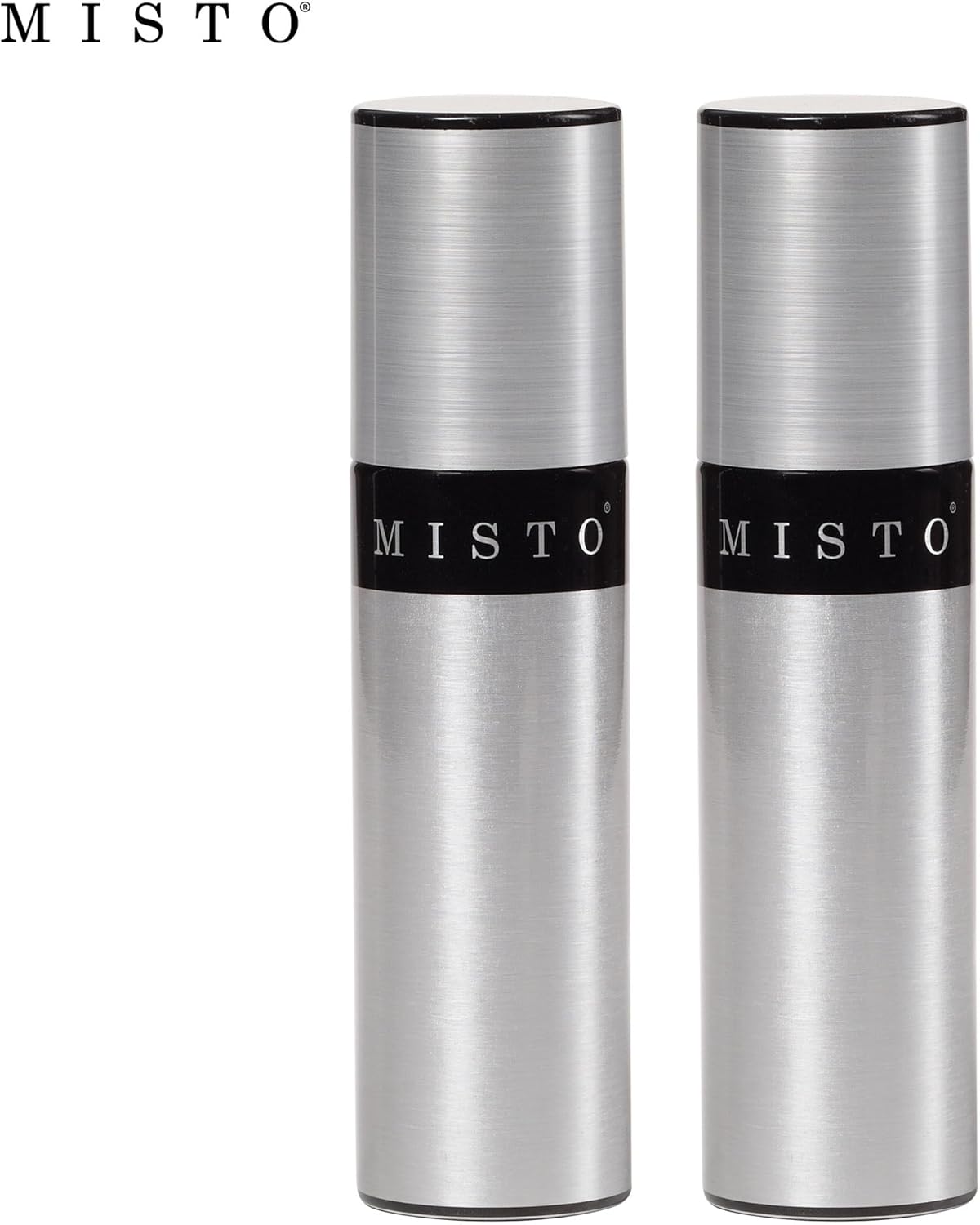 Gourmet Olive Oil Sprayer Set of 2 Aluminum Bottles - Refillable Pump Mister for Cooking, Salads, Grilling - 3.2 oz Each, No Propellants