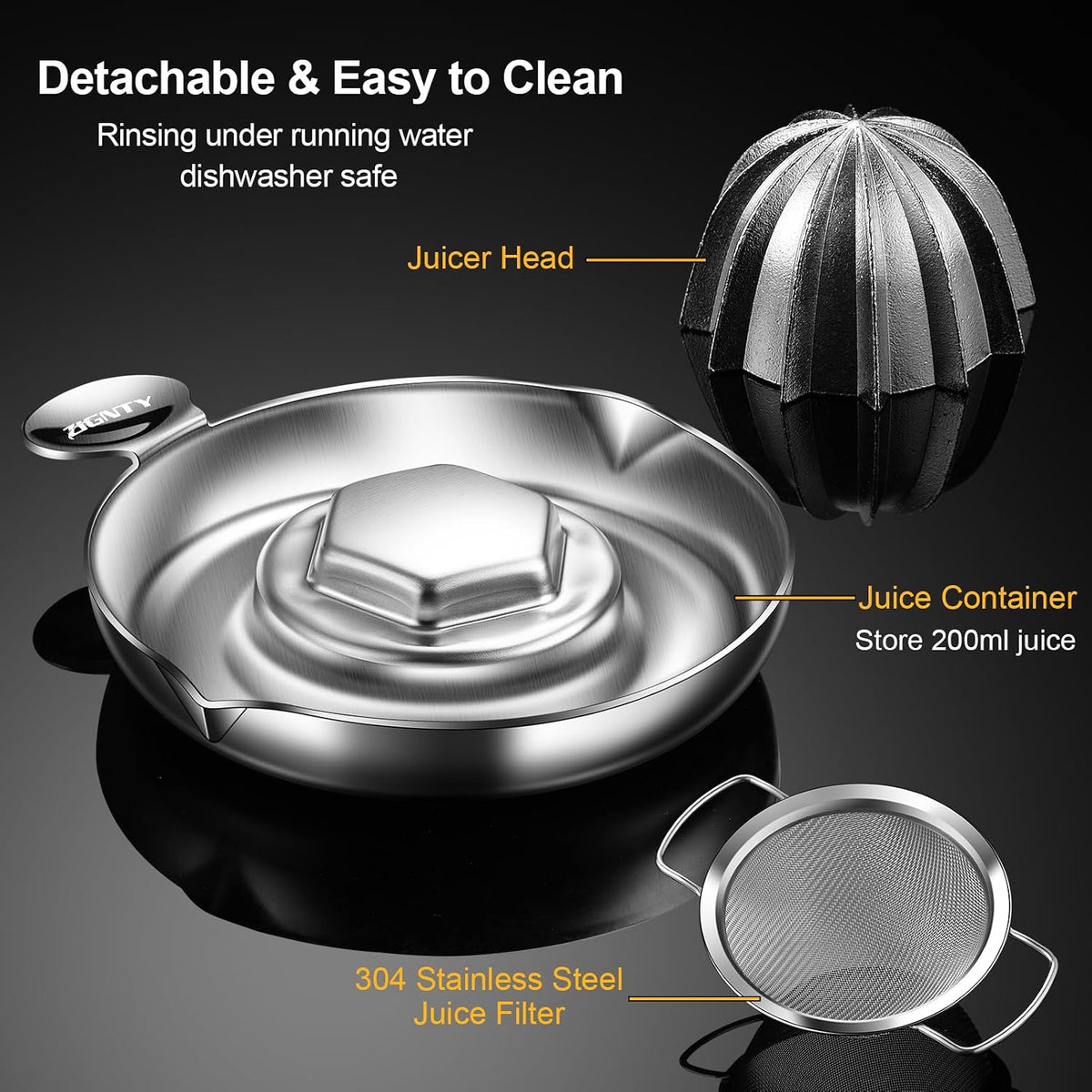 Lemon Squeezer Stainless Steel,Ultra Heavy Duty Manual Citrus Juicer