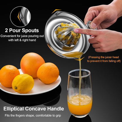 Lemon Squeezer Stainless Steel,Ultra Heavy Duty Manual Citrus Juicer