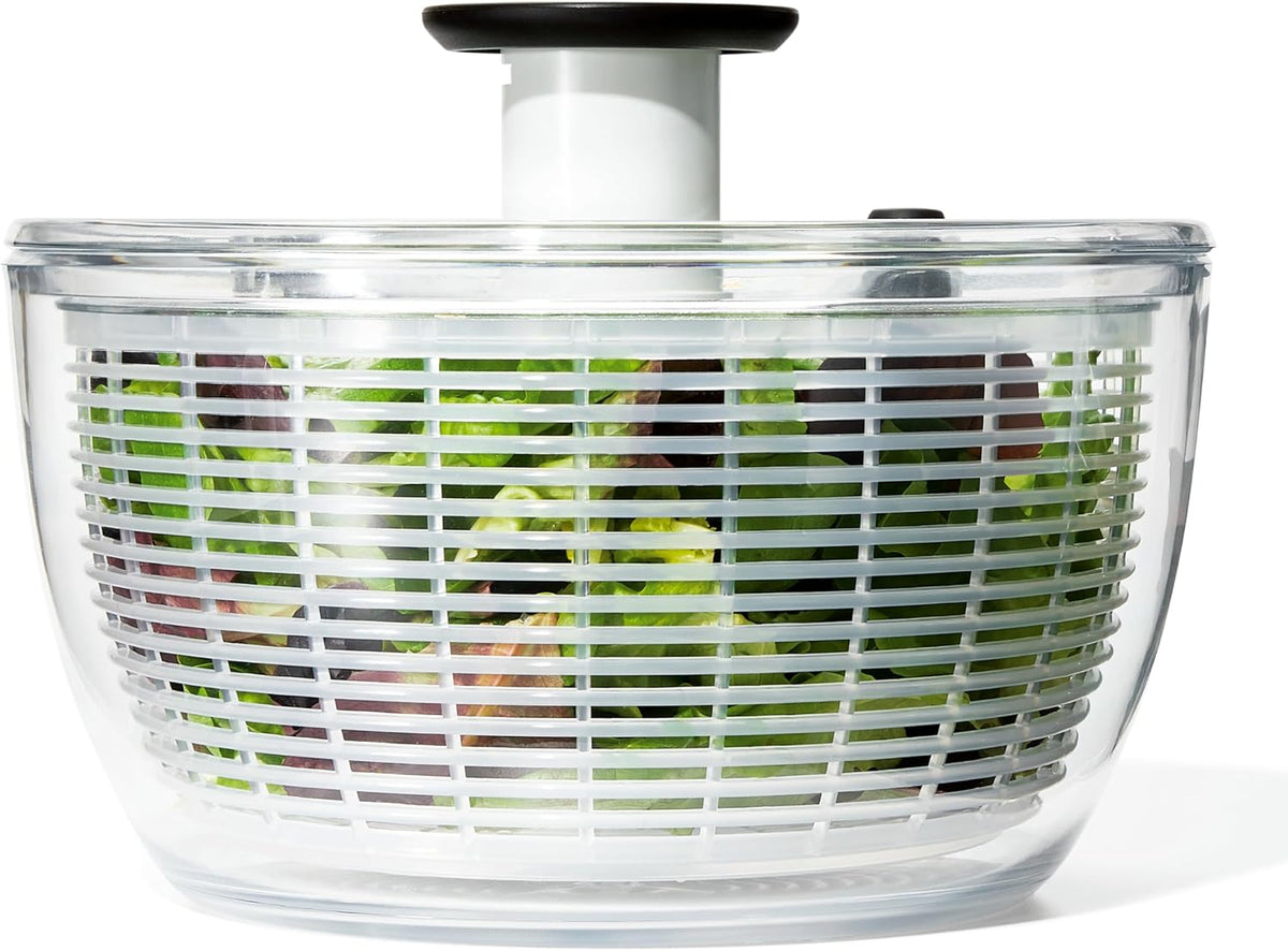 Good Grips 6.22 Qt Salad Spinner, Vegetable Washer with Bowl & Strainer