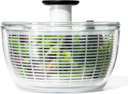 Good Grips 6.22 Qt Salad Spinner, Vegetable Washer with Bowl & Strainer