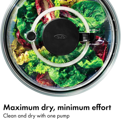 Good Grips 6.22 Qt Salad Spinner, Vegetable Washer with Bowl & Strainer