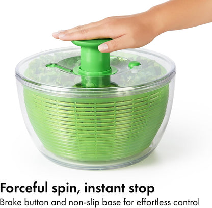 Good Grips 6.22 Qt Salad Spinner, Vegetable Washer with Bowl & Strainer
