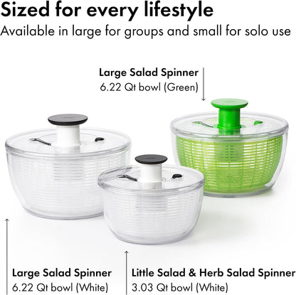 Good Grips 6.22 Qt Salad Spinner, Vegetable Washer with Bowl & Strainer