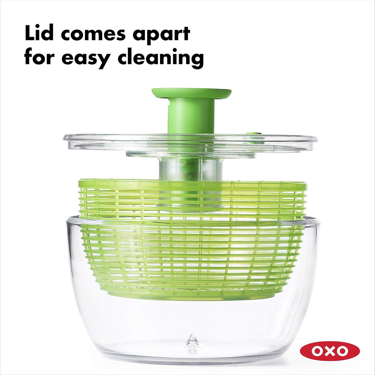 Good Grips 6.22 Qt Salad Spinner, Vegetable Washer with Bowl & Strainer