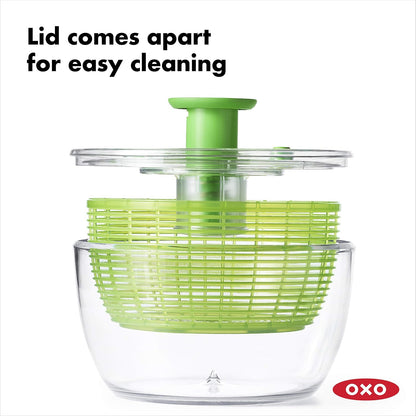 Good Grips 6.22 Qt Salad Spinner, Vegetable Washer with Bowl & Strainer