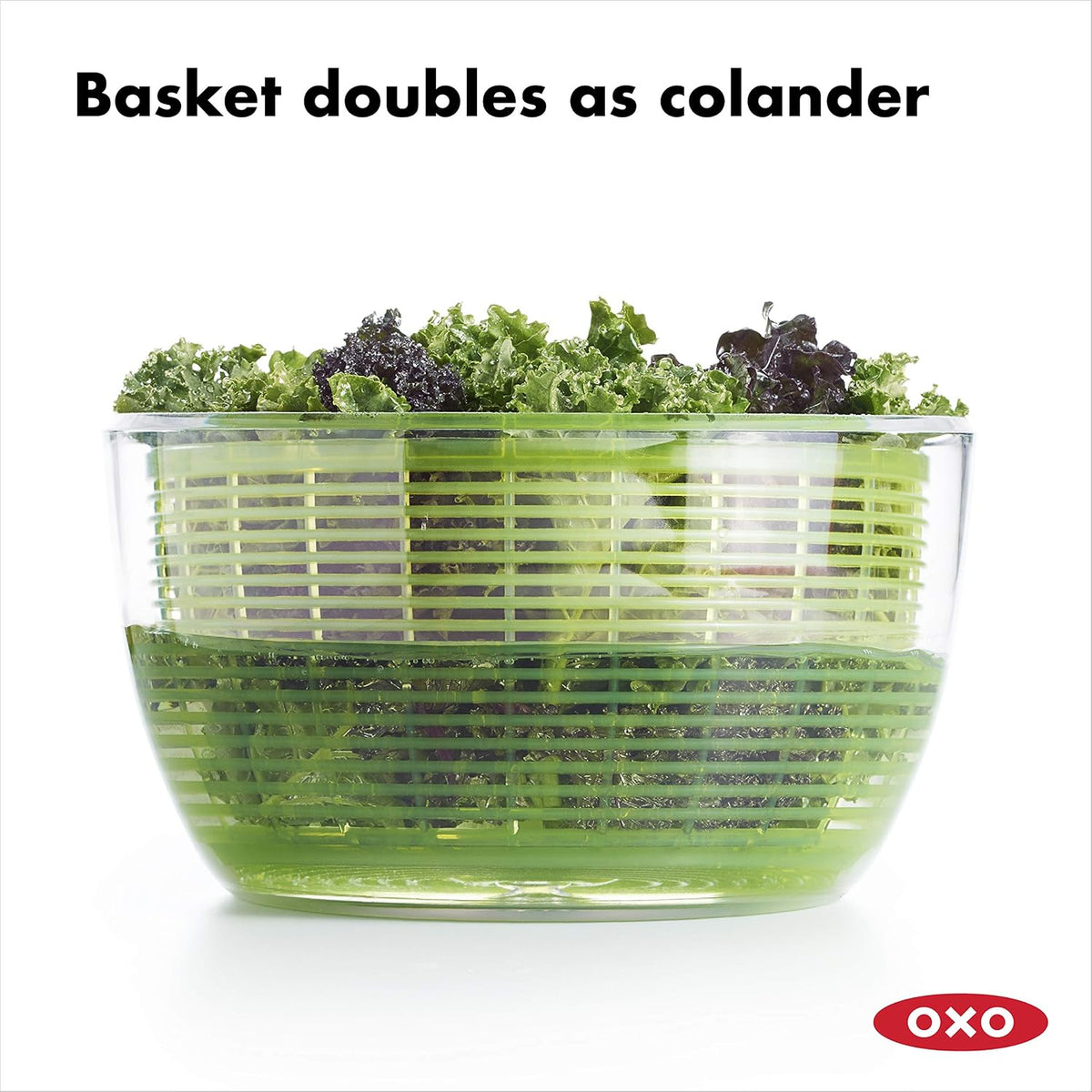 Good Grips 6.22 Qt Salad Spinner, Vegetable Washer with Bowl & Strainer