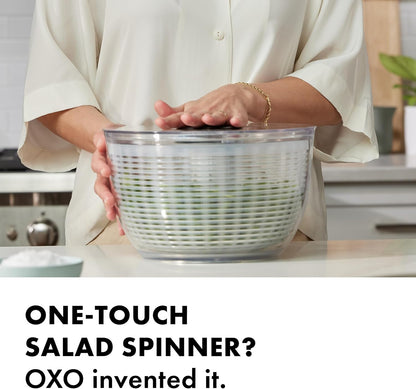 Good Grips 6.22 Qt Salad Spinner, Vegetable Washer with Bowl & Strainer