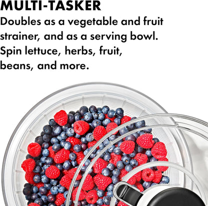 Good Grips 6.22 Qt Salad Spinner, Vegetable Washer with Bowl & Strainer
