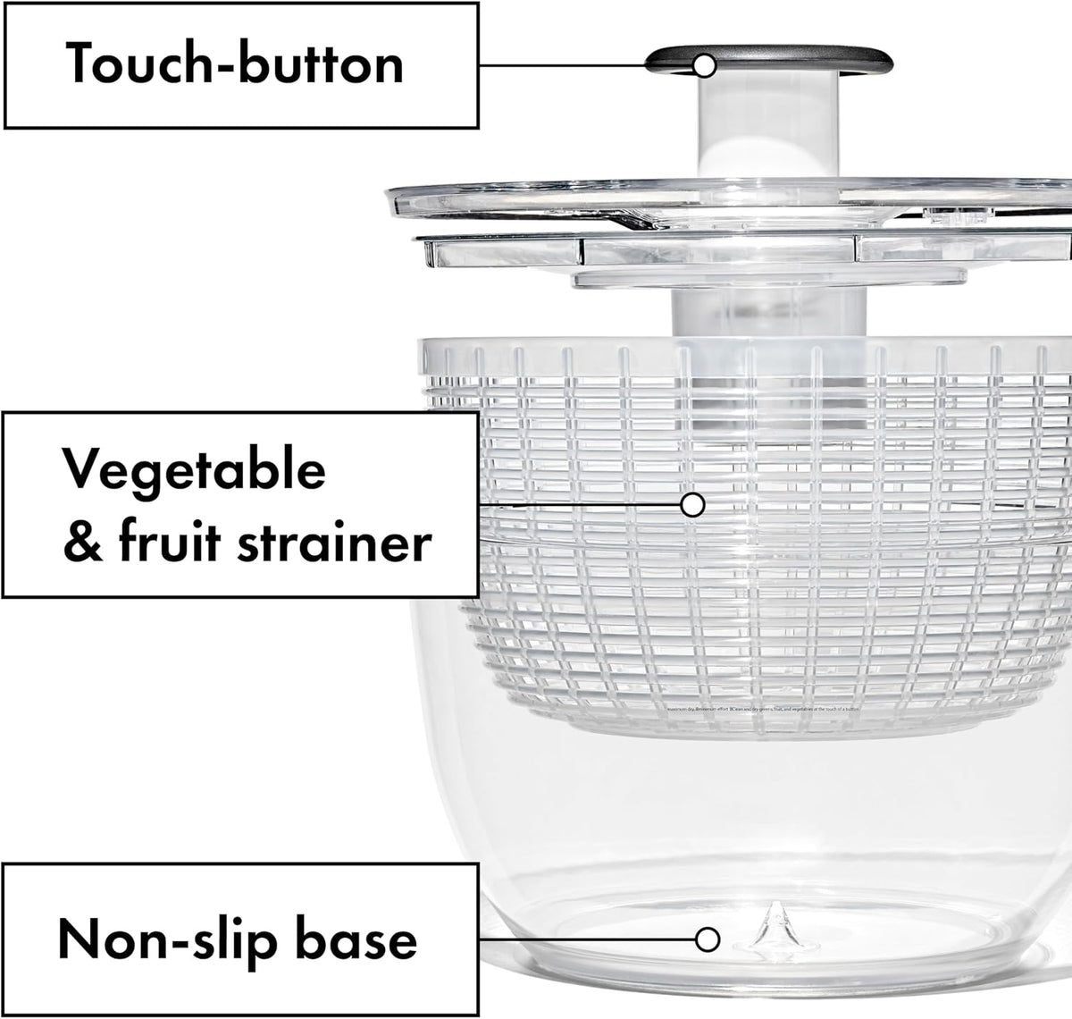 Good Grips 6.22 Qt Salad Spinner, Vegetable Washer with Bowl & Strainer