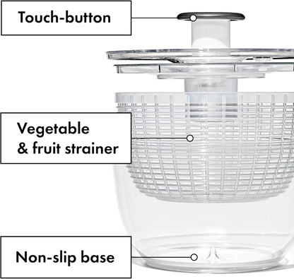 Good Grips 6.22 Qt Salad Spinner, Vegetable Washer with Bowl & Strainer