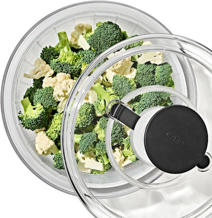 Good Grips 6.22 Qt Salad Spinner, Vegetable Washer with Bowl & Strainer