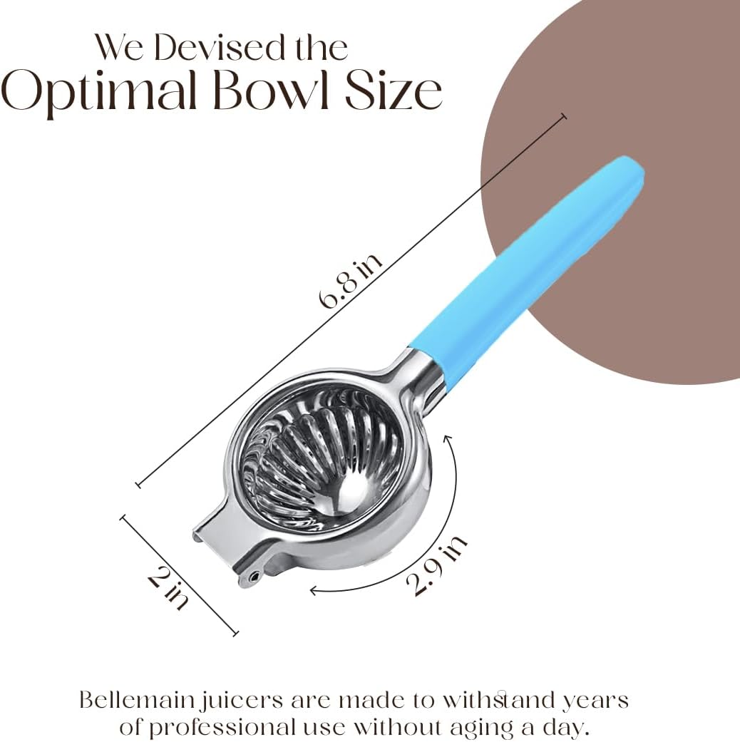 Metal Lemon Squeezer, Stainless Steel Citrus Juicer, white