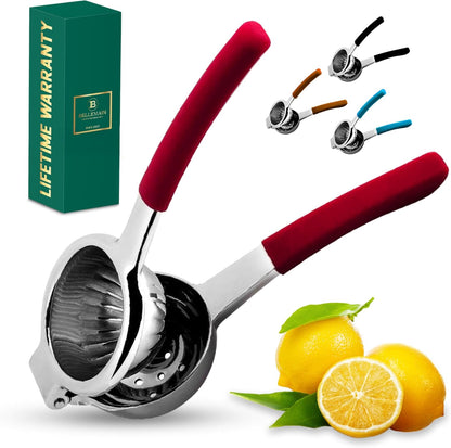Metal Lemon Squeezer, Stainless Steel Citrus Juicer, white