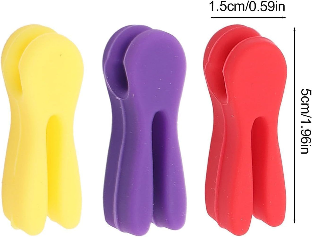 3Pcs Silicone Pot Clip Set, Heat Resistant Spoon Rest and Spatula Holder, Non-Slip Cutlery Bracket