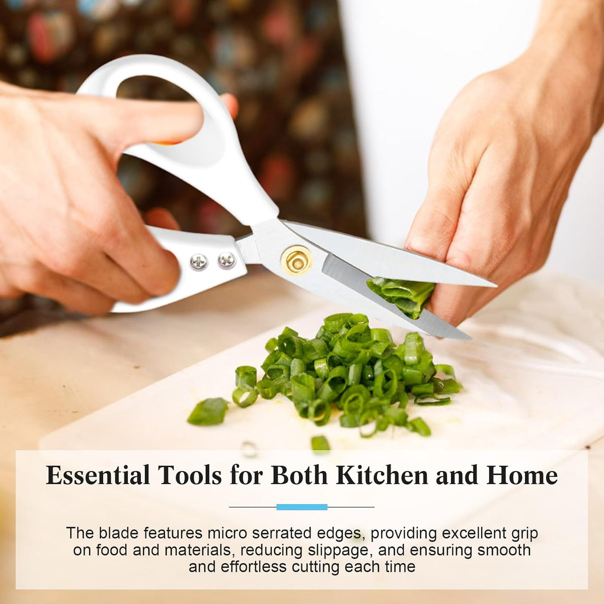 All Purpose Kitchen Scissors, Kitchen Shears Heavy Duty - Dishwasher Safe Food Scissors- Multipurpose Cooking Shears for Meat Poultry Food, Herbs, and Fish, Comfort Grip Handles, Pink
