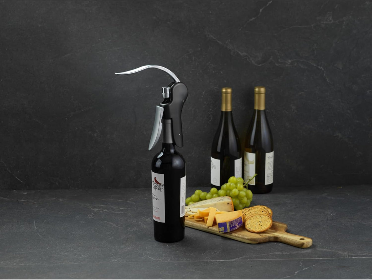 Gourmet Deluxe Winged Corkscrew, Stainless Steel Worm, Universal Fit For All Cork Sizes