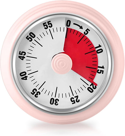 Visual Timer, 60-Minute Countdown Timer with Magnetic Base (Black)