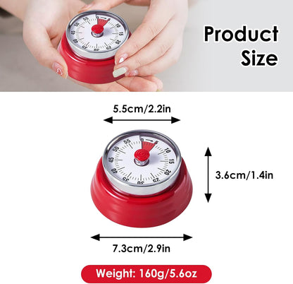Visual Timer, 60-Minute Countdown Timer with Magnetic Base (Black)