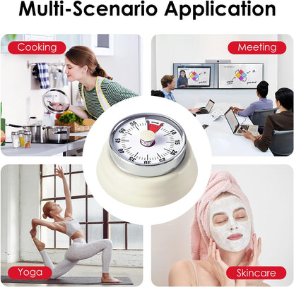 Visual Timer, 60-Minute Countdown Timer with Magnetic Base (Black)
